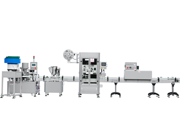 卡盤式理瓶灌裝旋蓋鎖蓋套標收縮線